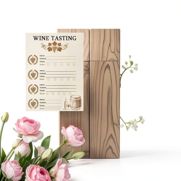Wine Tasting Card Remarkabel 4x6 Brown Scorecard for Parties-5