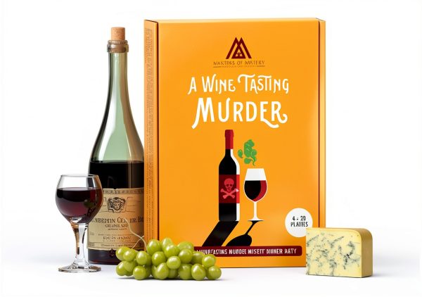 Masters of Mystery Wine & Cheese Tasting Murder Mystery Dinner Party Game – Christmas & Holiday Whodunnit Party Game for Adults – 4–20 Players-4
