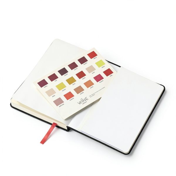 Wine Tasting Journal Guided Tasting Notes Book & Checklist (5" x 7" B6 Black Notebook) - 5 Step Guide & Tasting Log Methods - Aroma, Appearance, Finish, Structure, Remarks & Wines Ratings & Color Card-4